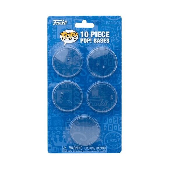 Funko Pop! Stand Bases - Clear, Pack of 10 (FUN51033) NEW - Picture 1 of 6